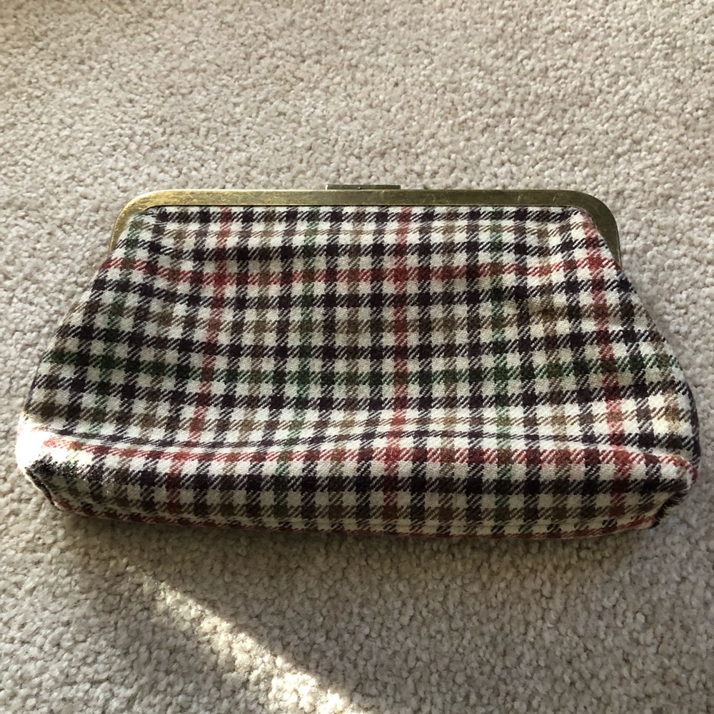 Jcrew Wool Plaid Purse